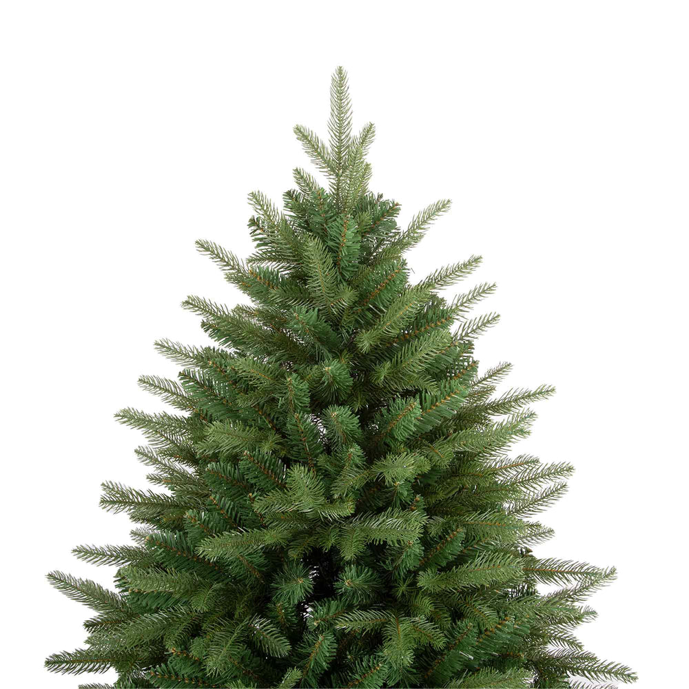 Green artificial Christmas tree