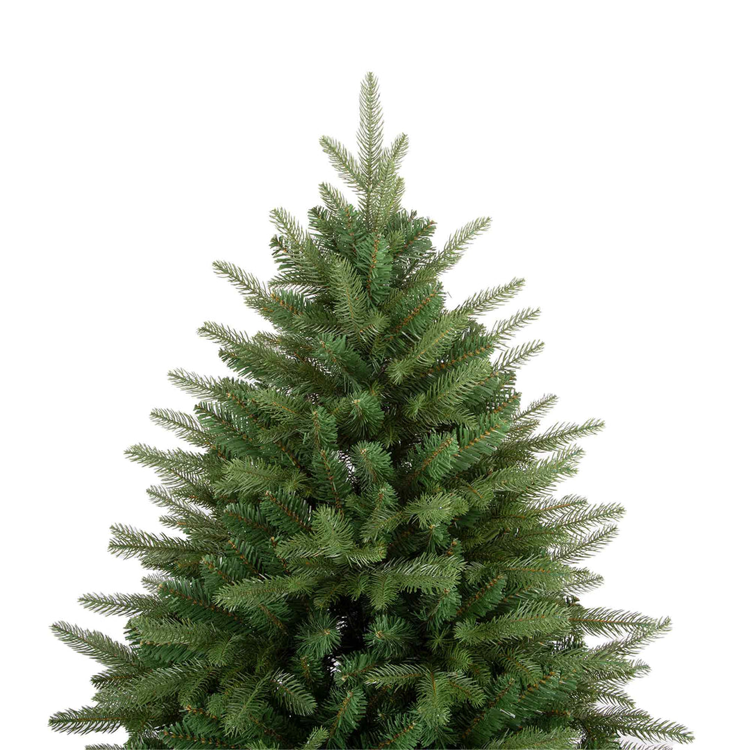 Green artificial Christmas tree