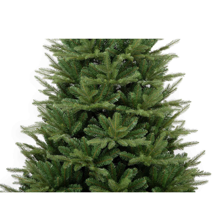 Green artificial Christmas tree