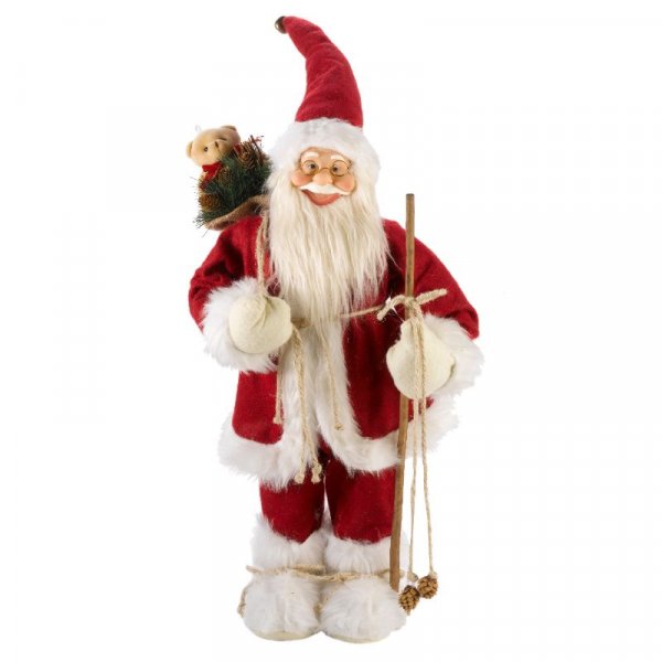 Battery Operated Inlit Father Christmas - Red