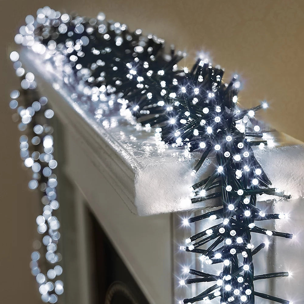 3000 LED Multi-Action Cluster Christmas Lights with Timer