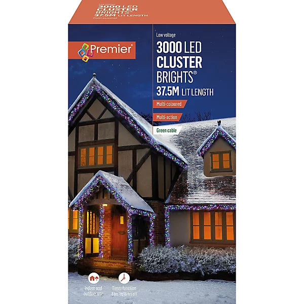 3000 LED M-A Cluster Lights With Timer