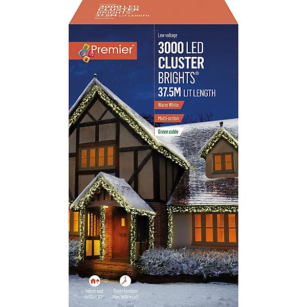 3000 LED M-A Cluster Lights With Timer