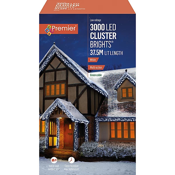 3000 LED M-A Cluster Lights With Timer