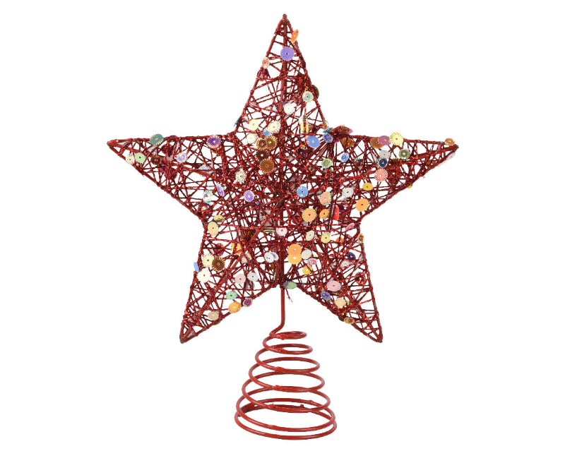 23cm Treetopper Red Star