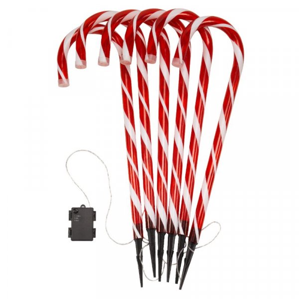 Candy Cane Stakes - Set of 6