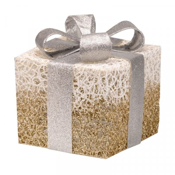 Sparkly Faux Gift Box Parcels - Gold