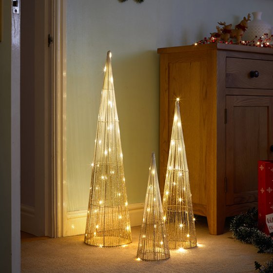 Sparkly Tree Belisk - Set of 3