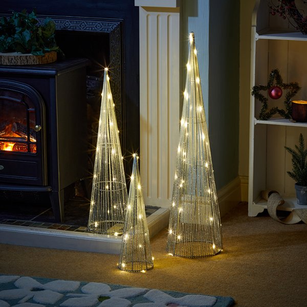 Sparkly Tree Belisk - Set of 3