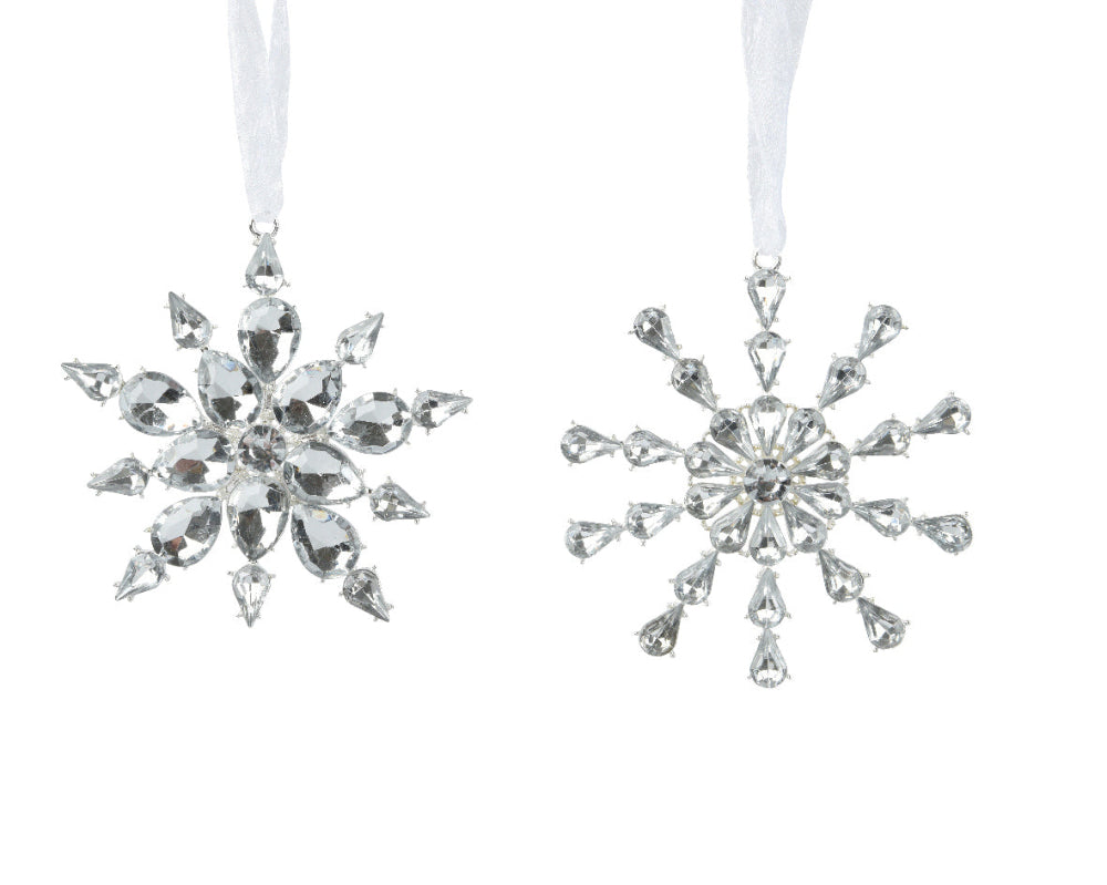 9cm Acrylic Snowflake Silver