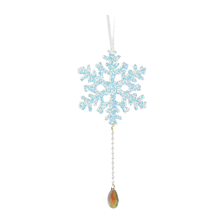 Plastic Turkey Feather Snowflake Ornament