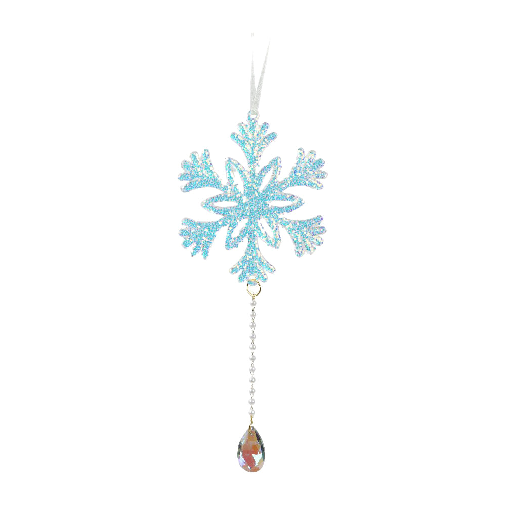 Plastic Turkey Feather Snowflake Ornament