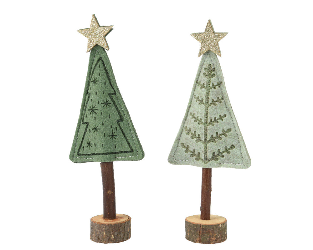 20cm Wooden Tree With Felt