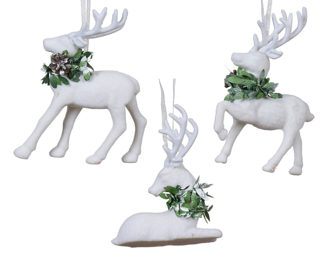 Kaemingk Foam Deer Ornament - Set of 3