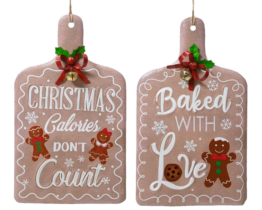 Kaemingk Gingerbread Board Hanger W/ Holly