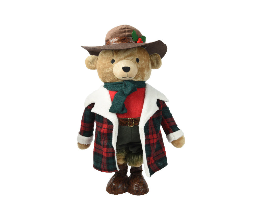 117cm Bear Polyester Tartan Jacket