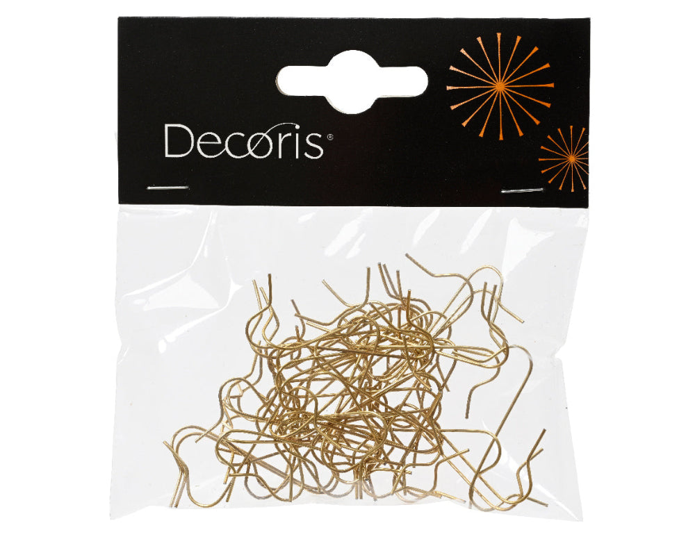 Ornament Hooks Gold Pack Of 50
