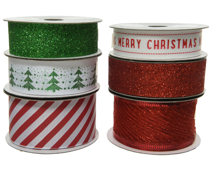 Tree Ribbon Assorted Red White Green