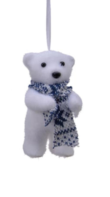 7.5cm Bear With Scarf Hanger