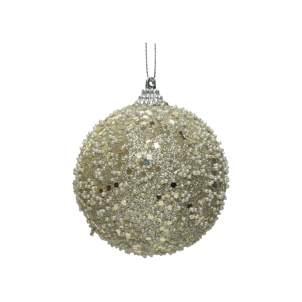 Foam Champagne Bauble W/ Glitter, Diamonds & Beads