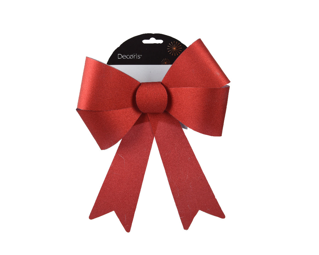 50cm Bow PVC Christmas Red