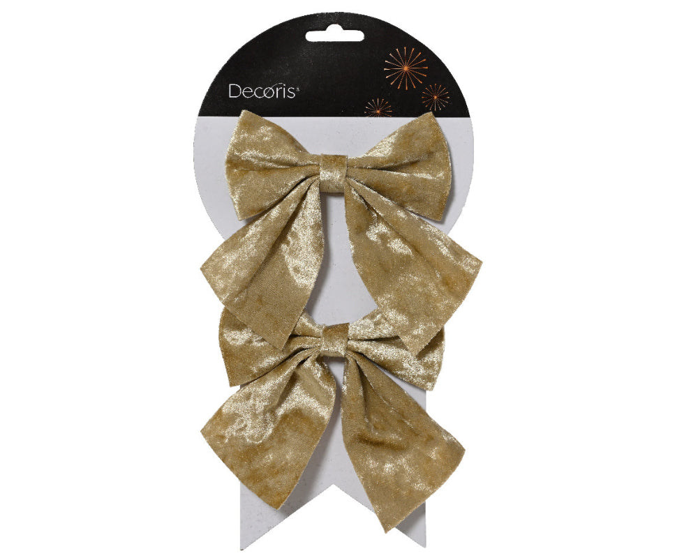 13cm Bow Polyester Pearl 2 Pack