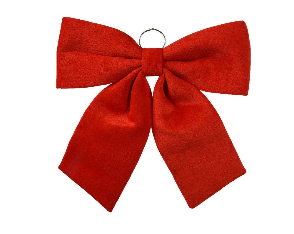 72cm Polyester Bow - Christmas Red