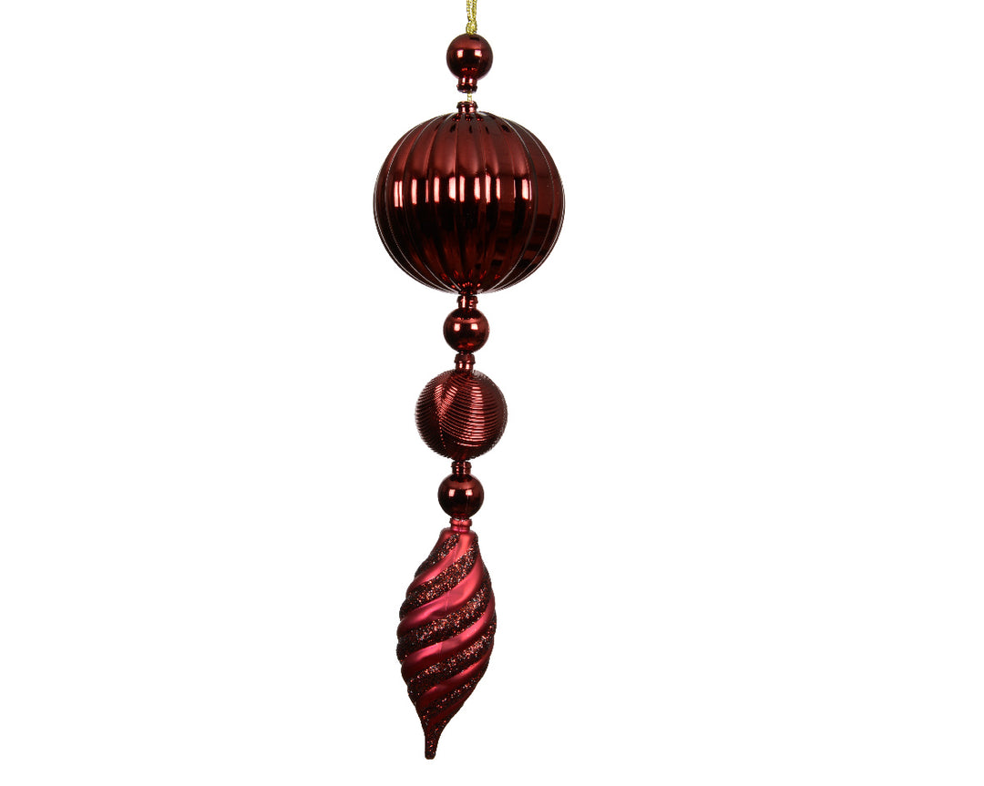 28cm Ornament Polystyrene Oxblood