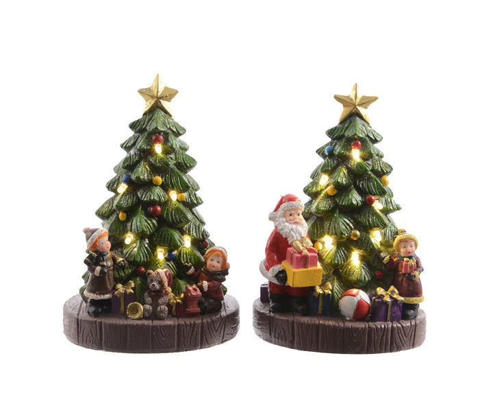 Battery Operated LED Scene W/ Christmas Tree