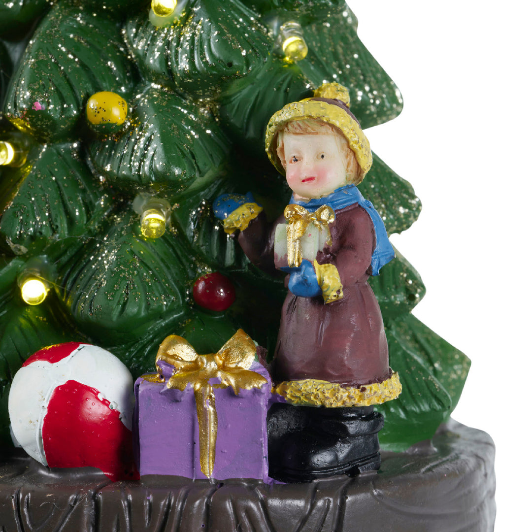 Battery Operated LED Scene W/ Christmas Tree