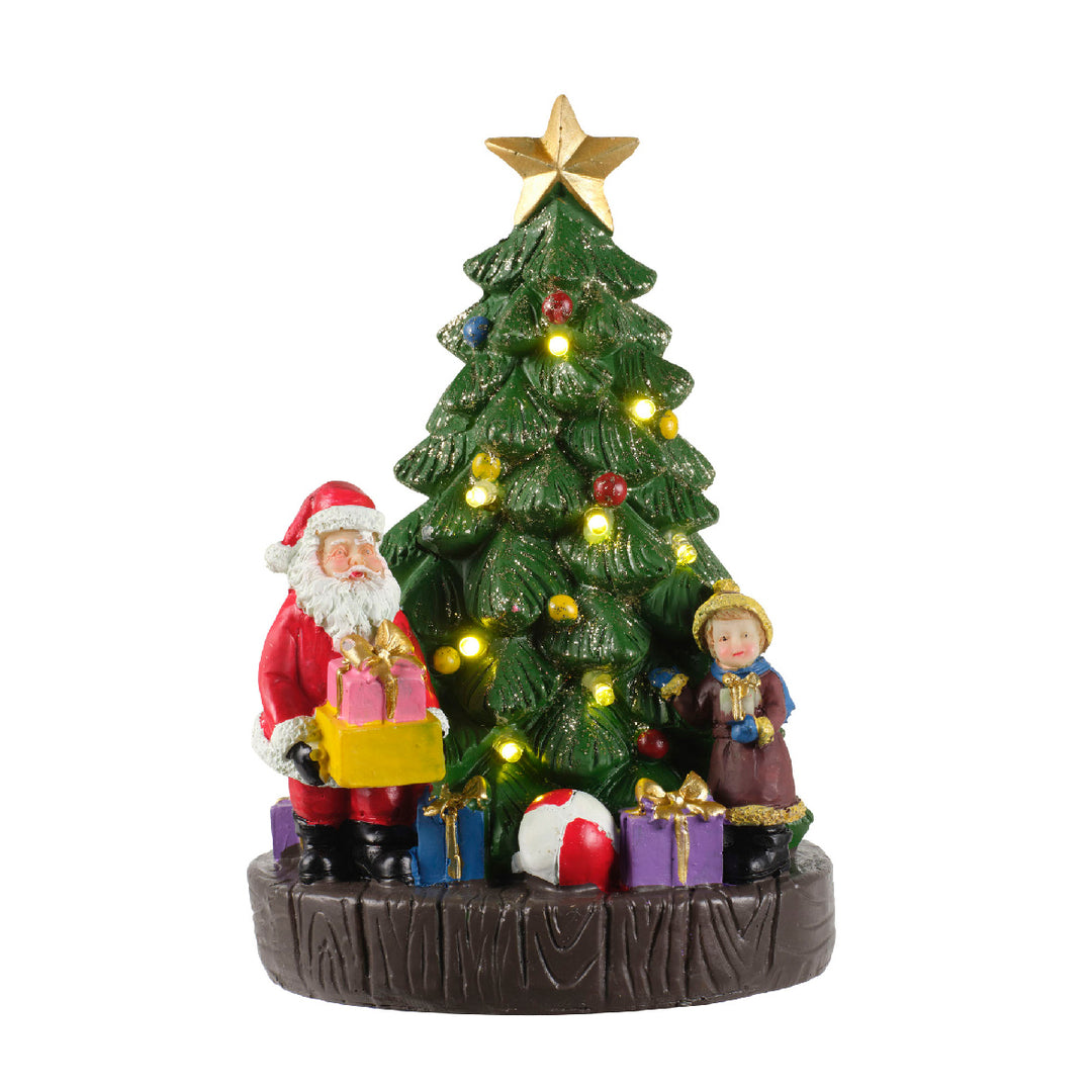 Battery Operated LED Scene W/ Christmas Tree