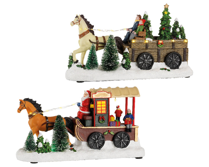 Battery Operated LED Scene W/ Horse