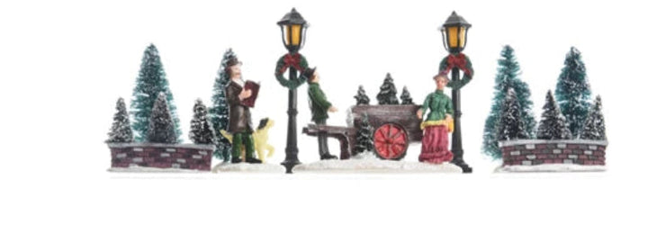 Polyresin Wintery Scene 31cm