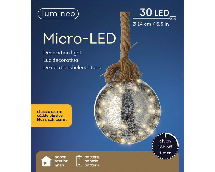 Battery Operated Micro LED Decoration Lights - Ball