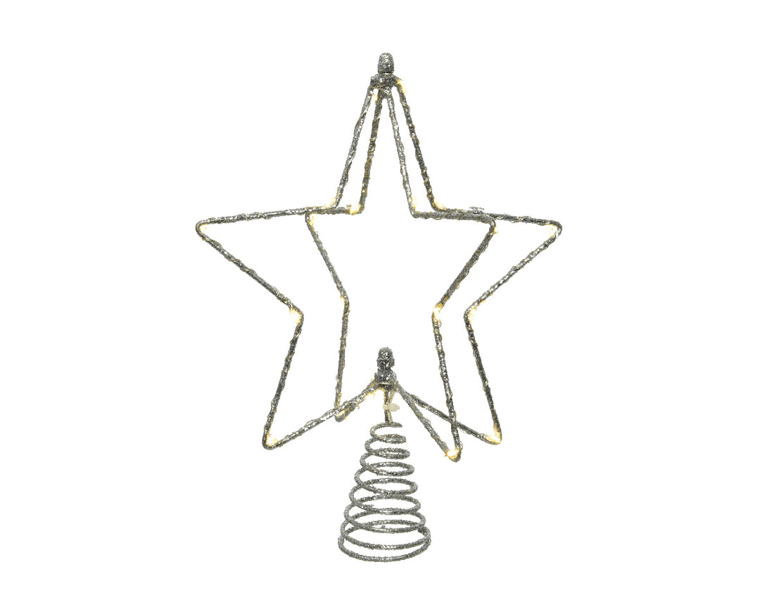 Battery Operated Micro LED Double Star Tree Topper