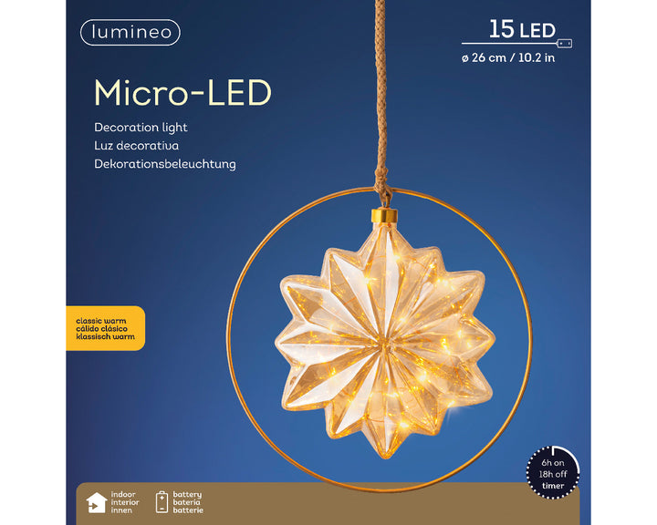 Battery Operated Micro LED Decoration Lights - Star