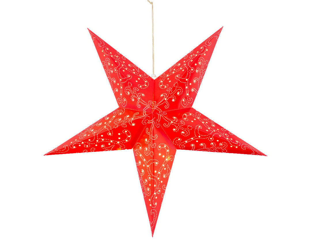 lumineo led paper star light - red