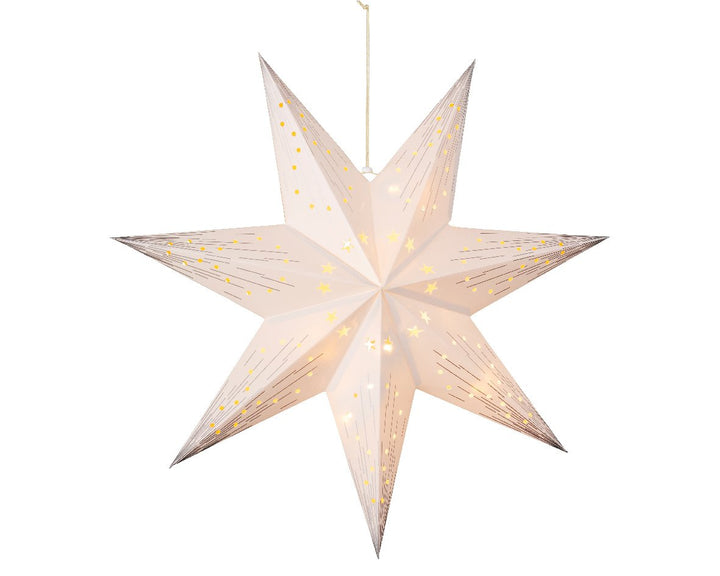 lumineo led paper star light - white