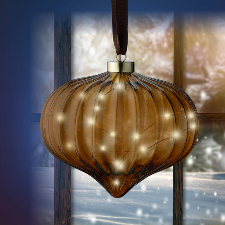 Micro LED Onion Steady 21cm Brown/Warm White