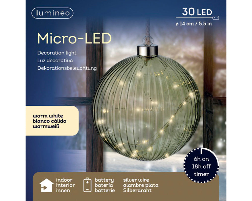 Micro LED Ball Steady 14cm Green/Warm White