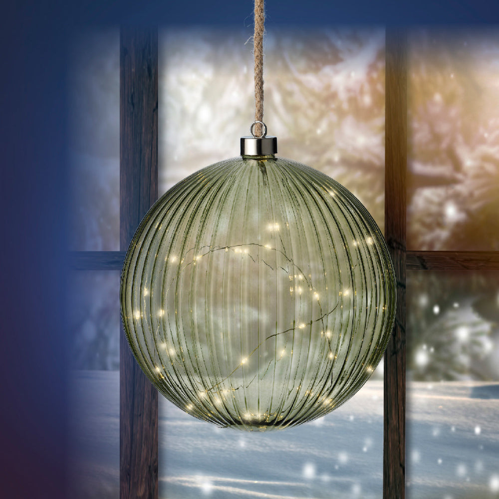 Micro LED Ball Steady 20cm Green/Warm White