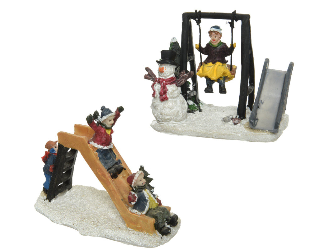 Figurines Polyresin With Playground Scene