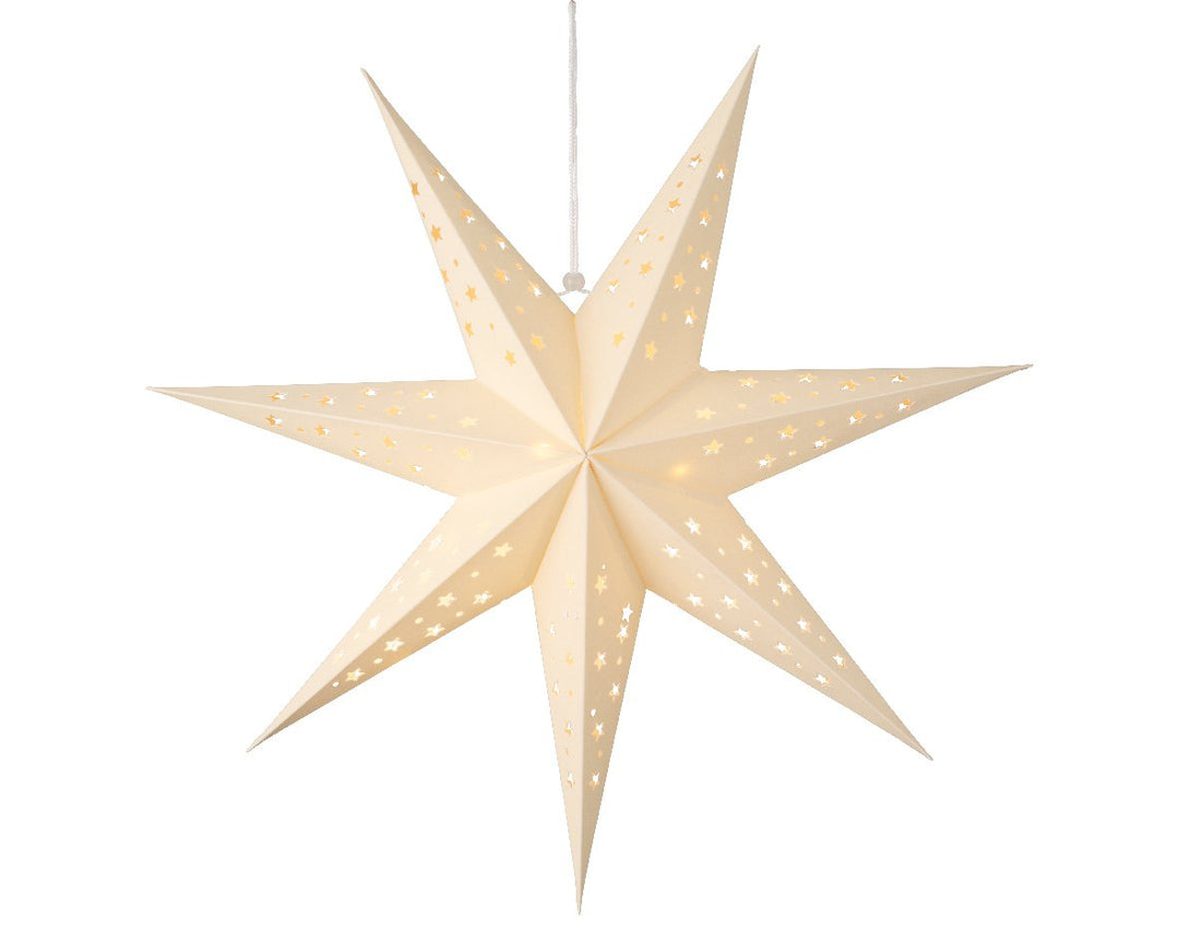 lumineo micro led paper star lights - white