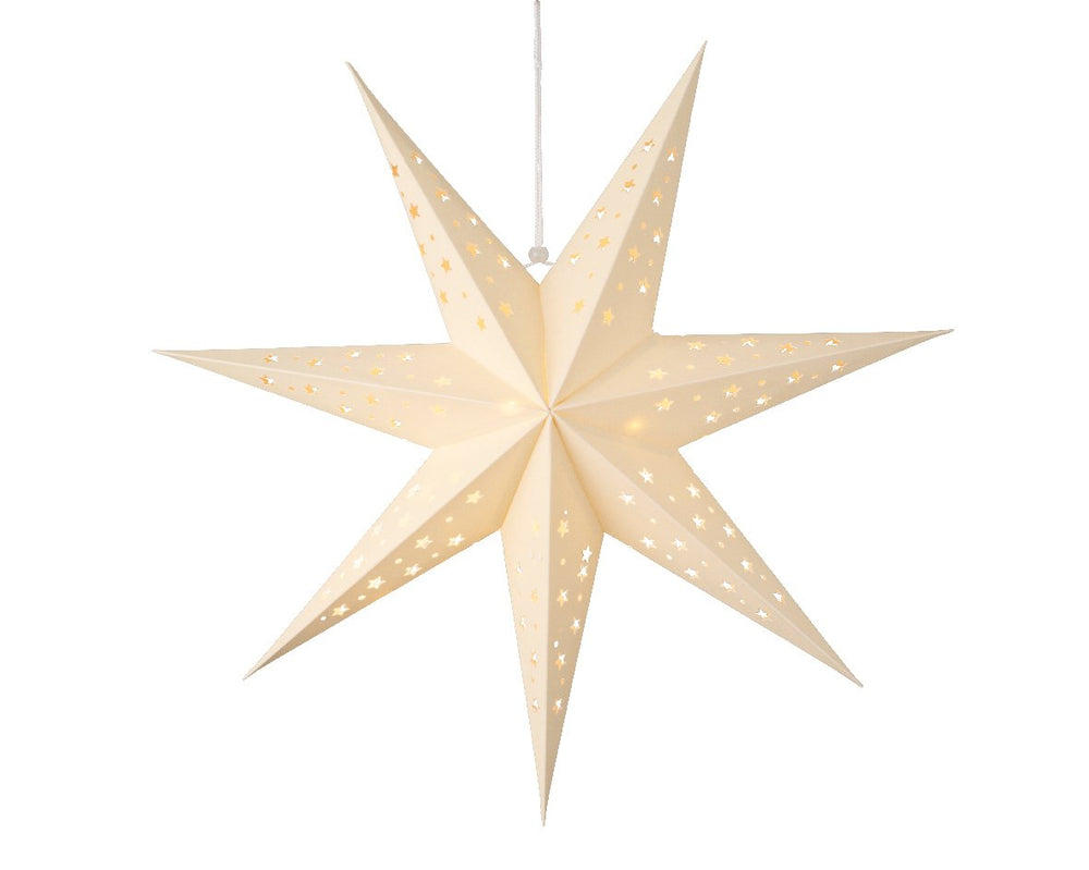 lumineo micro led paper star lights - white