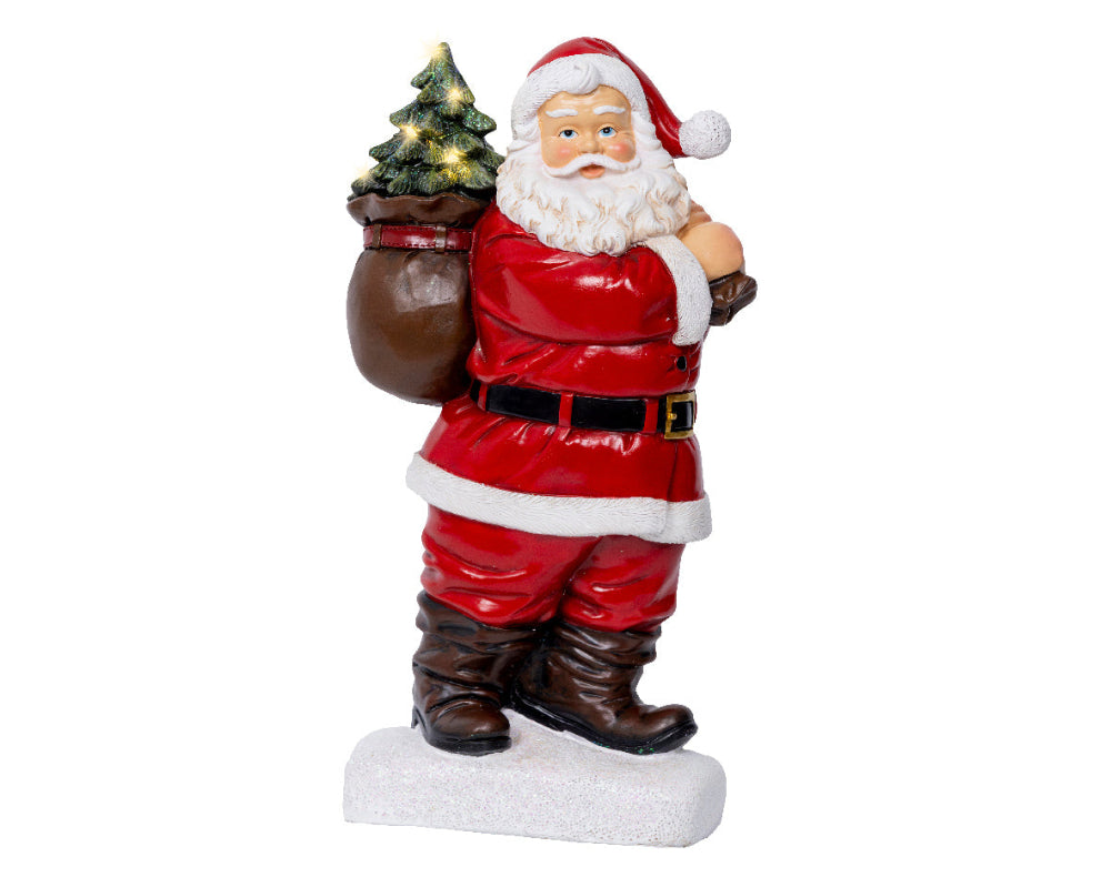 Micro LED Santa Polyresin