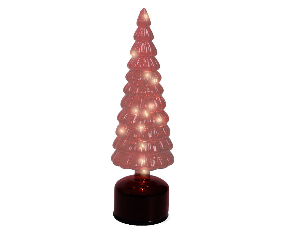 LED Rotating Tree With Flashing Effect - Red
