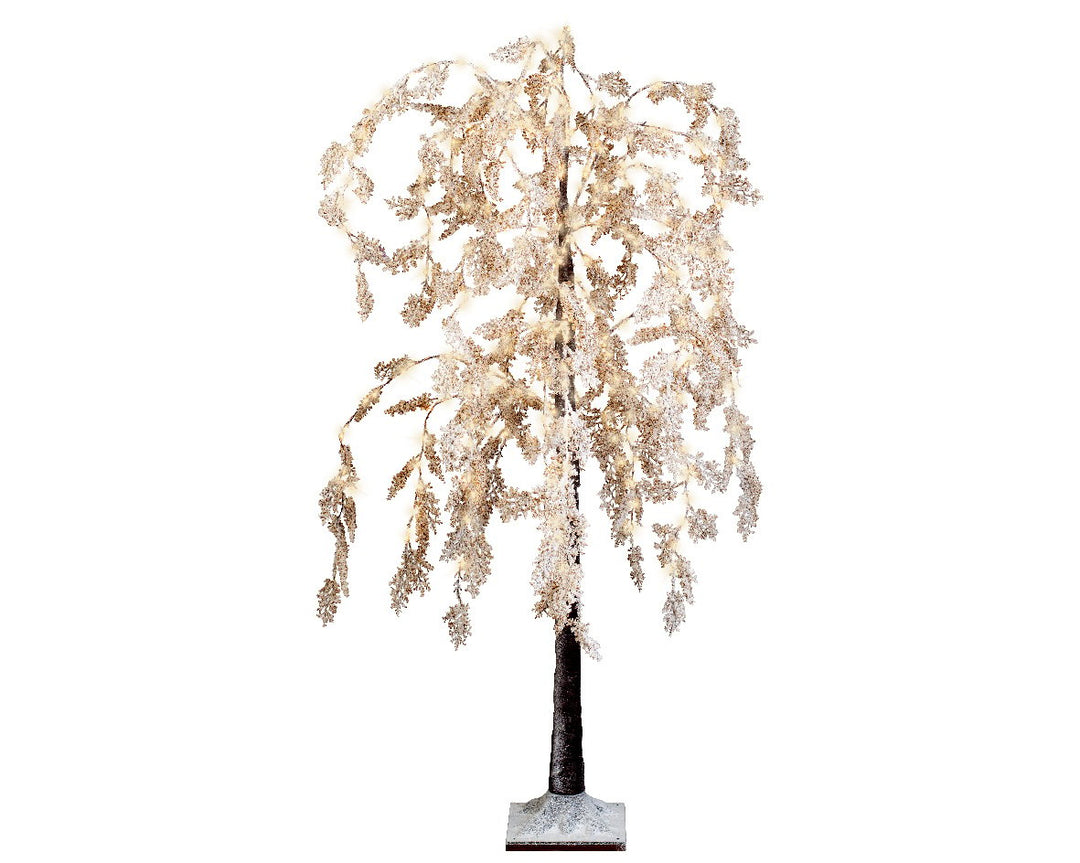 lumineo led willow tree w/ green leaves - 180cm