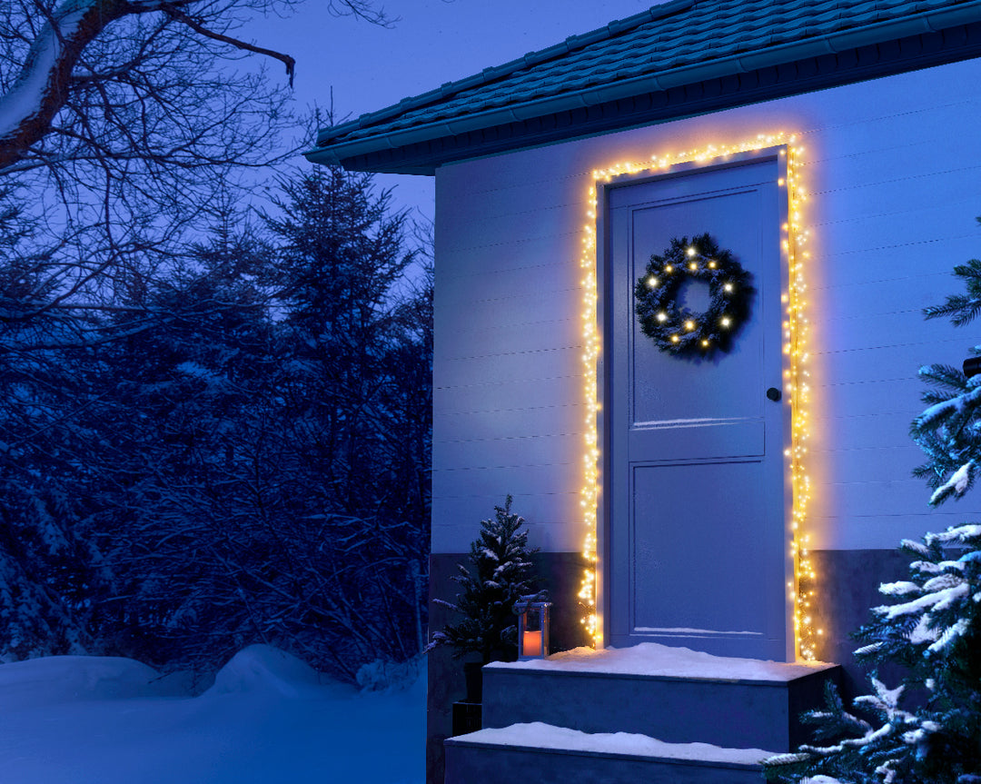 lumineo 440 micro led door twinkle lights - classic warm