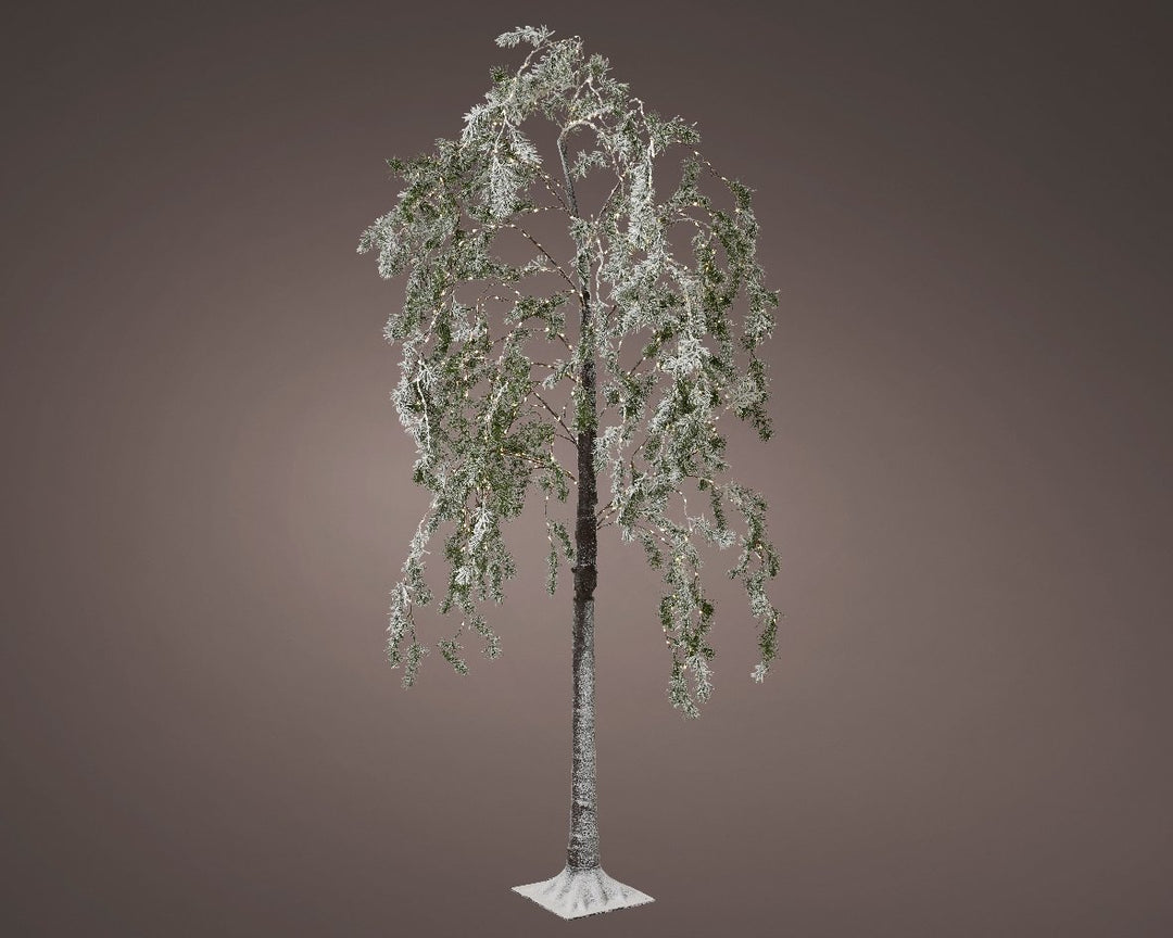 lumineo led tree w/ green hanging leaves - 150cm