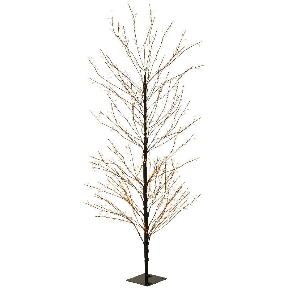 5ft Micro LED Tree Black With Warm White Lights